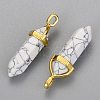 Synthetic Howlite Double Terminated Pointed Pendants G-G902-C01-2