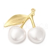 Brass & Plastic Cherry Pendants KK-I276-18G-2
