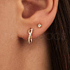 Elegant S925 Sterling Silver 8-shaped Hoop Earrings XK8760-1-4