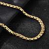 4MM 304 Stainless Steel Box Chain Necklaces for Men STAS-V011-01A-G-1