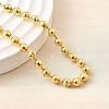 Brass Round Beads Slider Bracelets for Women BJEW-D317-13D-G-2