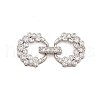 Brass Micro Pave Clear Cubic Zirconia Fold Over Clasps KK-C075-02P-1