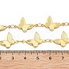 304 Stainless Steel Butterfly Link Chain Necklaces NJEW-U023-05G-3