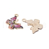 10Pcs 5 Colors Light Gold Alloy Enamel Pendants ENAM-YW0002-78-2