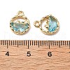 Brass Micro Pave Cubic Zirconia Charms KK-A259-27G-02-3
