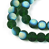 Frosted Transparent Glass Beads Strands GLAA-T032-T8mm-MBB22-3