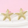 Brass Stud Earrings EJEW-R032-06G-3