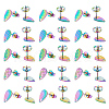 Unicraftale 40Pcs 5 Style 304 Stainless Steel Stud Earring Findings STAS-UN0044-32-1