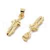Brass Micro Pave Cubic Zirconia Pendants KK-Z098-05G-2