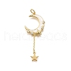 Brass Micro Pave Cubic Zirconia Pendants KK-K401-29G-03-1