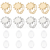 Unicraftale DIY Blank Oval 304 Stainless Steel Open Cuff Ring Making Kit DIY-UN0055-84-1
