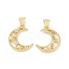 Brass Micro Pave Cubic Zirconia Pendants ZIRC-P106-16G-1