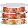Beebeecraft 3Rolls 3 Styles Copper Jewelry Wire CWIR-BBC0001-05-1