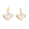 Brass with Cubic Zirconia Pendant KK-P271-41G-B-1