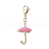 Umbrella Handmade Glass Seed Beaded & Acylic Pendant Decorations Sets HJEW-MZ00280-3
