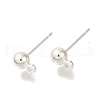 Rack Plating Brass Stud Earring Finding KK-C081-07S-1