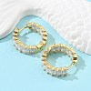 Brass Micro Pave Cubic Zirconia Huggie Hoop Earrings EJEW-K083-37G-B-5