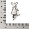 Brass Micro Pave Clear Cubic Zirconia Fold Over Clasps KK-S382-06P-3