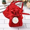 Cloth High Jacquard Flower Sugar Gift Drawstring Bags with Handle ST-CJ0004-01C-5