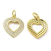Brass Pave Cubic Zirconia  Pendants KK-Z028-16G-2