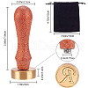 CRASPIRE 1Pc Golden Tone Brass Stamp Head DIY-CA0006-34R-2
