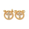 304 Stainless Steel Rhinestone Pendants STAS-U061-10G-1