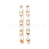 Brass Clear Cubic Zirconia Links Connectors ZIRC-G170-25G-1