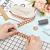 GOMAKERER about 10.5~11 yards Ethnic Style Polycotton Jacquard Leaf Ribbons OCOR-GO0001-15D-4