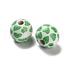 St. Patrick's Day Series Printed Schima Wood European Beads WOOD-V002-01J-2