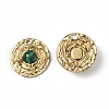 PVD Vacuum Plating 201 Stainless Steel Synthetic Malachite Pendants STAS-C064-VC886-3
