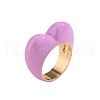 3D Heart Zinc Alloy Enamel Finger Rings FS-WG26371-02-3