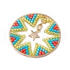 Seed Beads Beaded Charms PALLOY-MZ00340-3