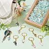 12Pcs 6 Colors Cute Cat Alloy Enamel Charm Keychains KEYC-PH01512-4