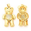 Rack Plating Brass Micro Pave Cubic Zirconia Pendants KK-A185-18G-02-2
