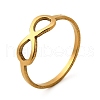 Ion Plating(IP) 201 Stainless Steel Infinity Finger Ring for Women RJEW-G266-24G-1