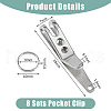 DICOSMETIC 8 Sets Alloy Mini EDC Gear Pocket Suspension Clip Hanger Tool Keychain KEYC-DC0001-20-2