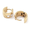 Ion Plating(IP) 304 Stainless Steel & Natural Shell Huggie Hoop Earrings for Women EJEW-C096-26B-G-2