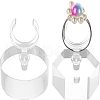 Fingerinspire 2Pcs 2 Style Transparent Acrylic Ring Display Rack AJEW-FG0001-60-1