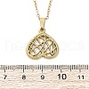Mesh Heart 304 Stainless Steel Pendant Necklaces NJEW-M096-12G-3
