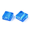 Handmade Silver Foil Lampwork Beads FOIL-S006-12x12mm-08-3