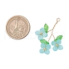 Plastic with Acrylic & Copper Wire Pendants PALLOY-JF03601-02-2
