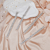 SUPERFINDINGS 4Pcs Alloy Crystal Glass Rhinestone Connector Charms FIND-FH0009-56-5