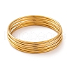7Pcs PVD Vacuum Plating 304 Stainless Steel Bangles Set for Women BJEW-A011-09H-G-1