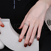 925 Sterling Silver Adjustable Finger Ring for Women FS-WG59C7E-01-2