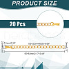 Unicraftale 20Pcs 304 Stainless Steel Curb Chain Extender STAS-UN0053-97-3