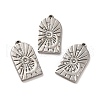 304 Stainless Steel Pendants STAS-Q001-12P-1