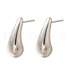 Rack Plating Teardrop Brass Stud Earrings EJEW-H143-18P-01-4