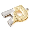 Brass Pendants PALLOY-S036-01G-R-2