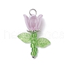 Acrylic Beads & Plastic Imitation Pearl Beads & Japanese Seed Beads Pendants PALLOY-JF03826-01-3