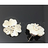 Flower Alloy Cat Eye Pendant Necklaces & Stud Earrings Sets FS-WGFC2E6-01-3